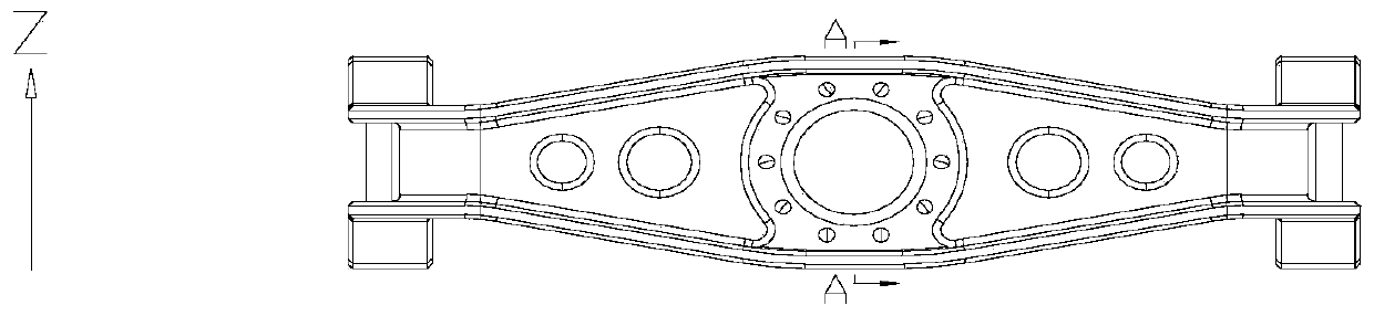 Gimbal ring structure lightweight design method suitable for additive manufacturing forming technology