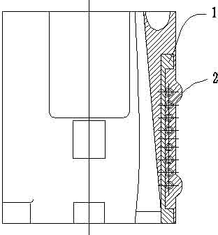 Casting method of water-cooling aluminum engine base embedded with support