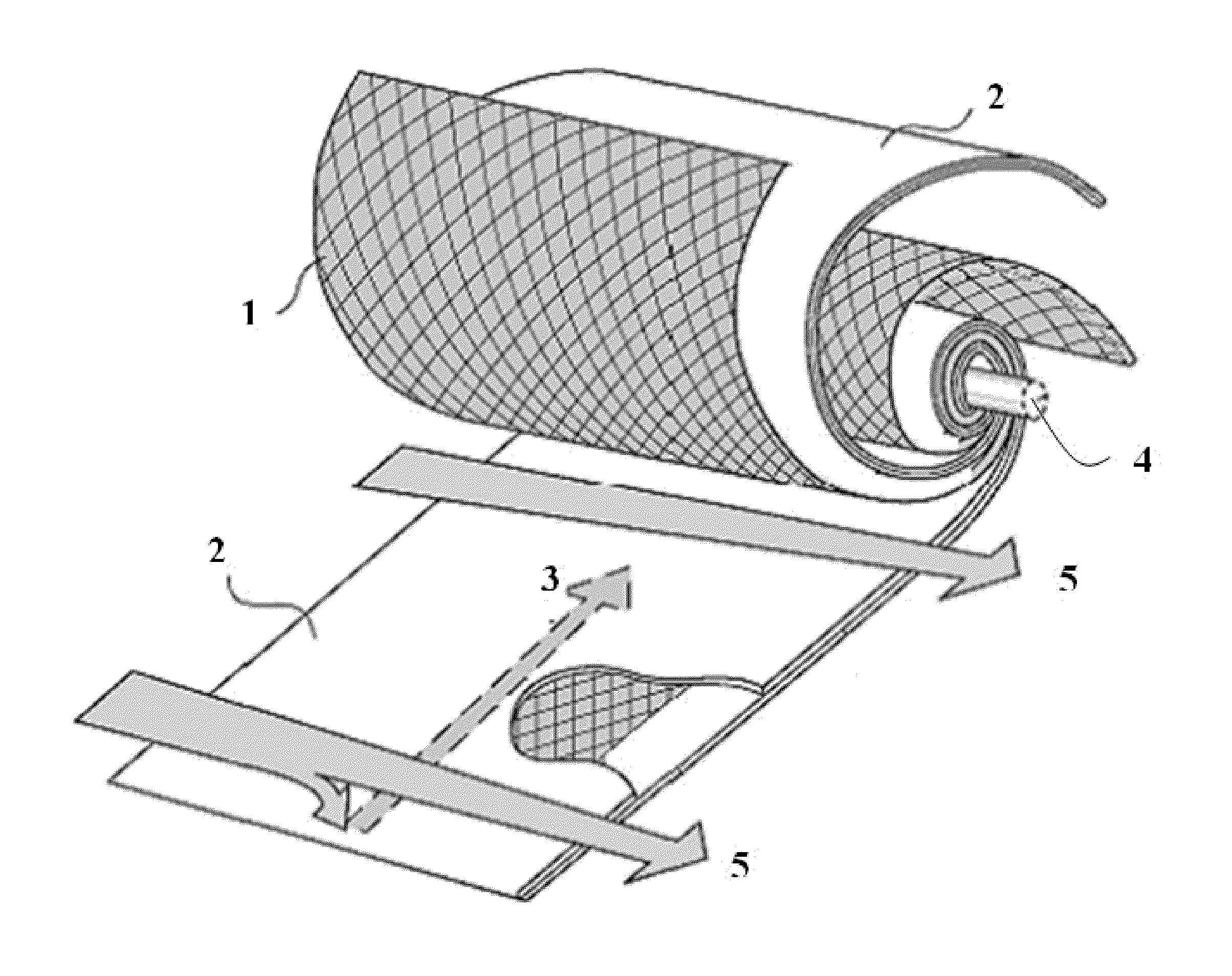 Membrane modules utilizing innovative geometries of net-type feed spacers for improved performance in separations and spacer-fabrication methods therein