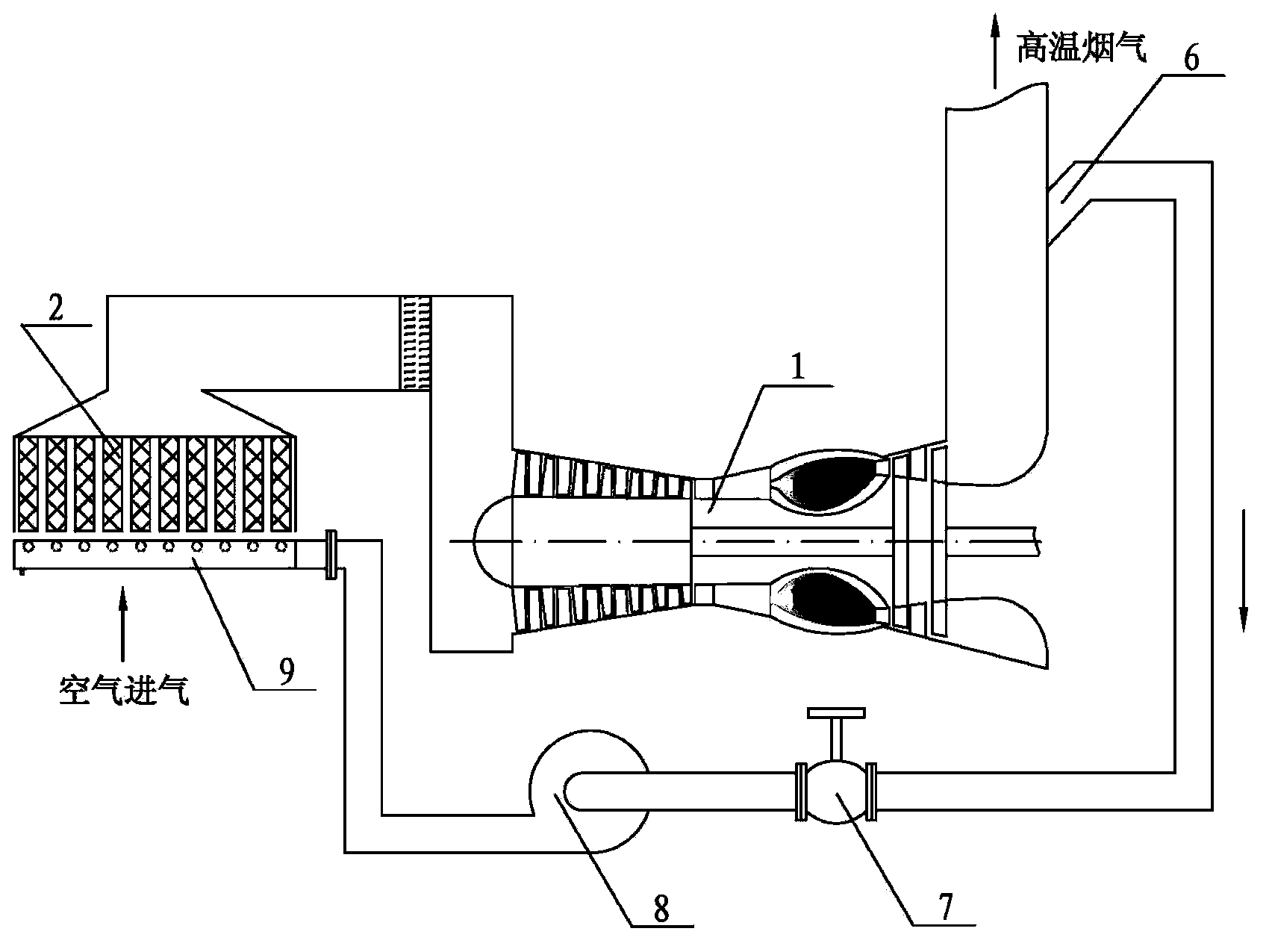 Gas turbine energy saving type incoming gas anti-icing apparatus