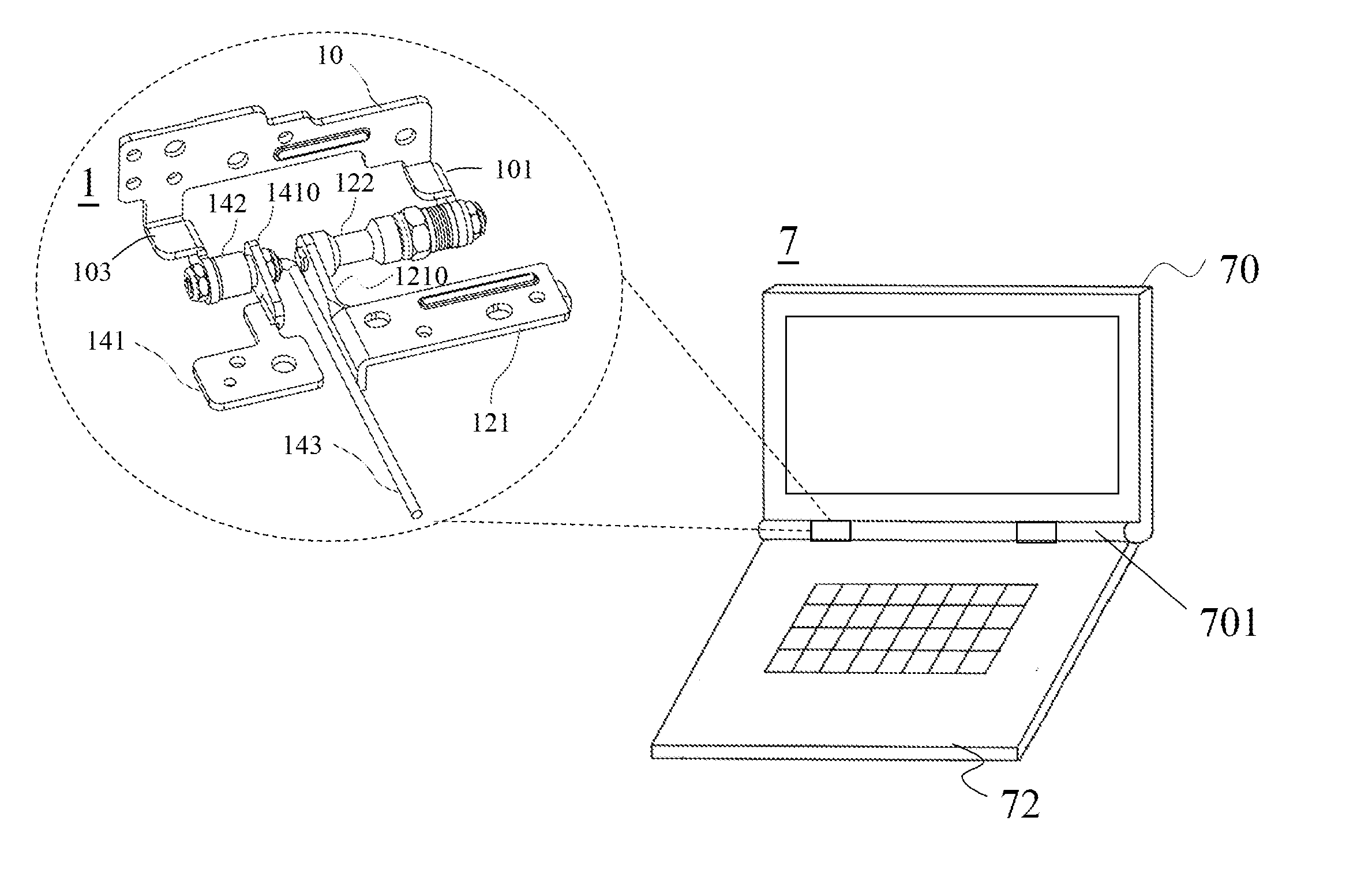 Two-shaft hinge antenna and foldable electronic device using the same