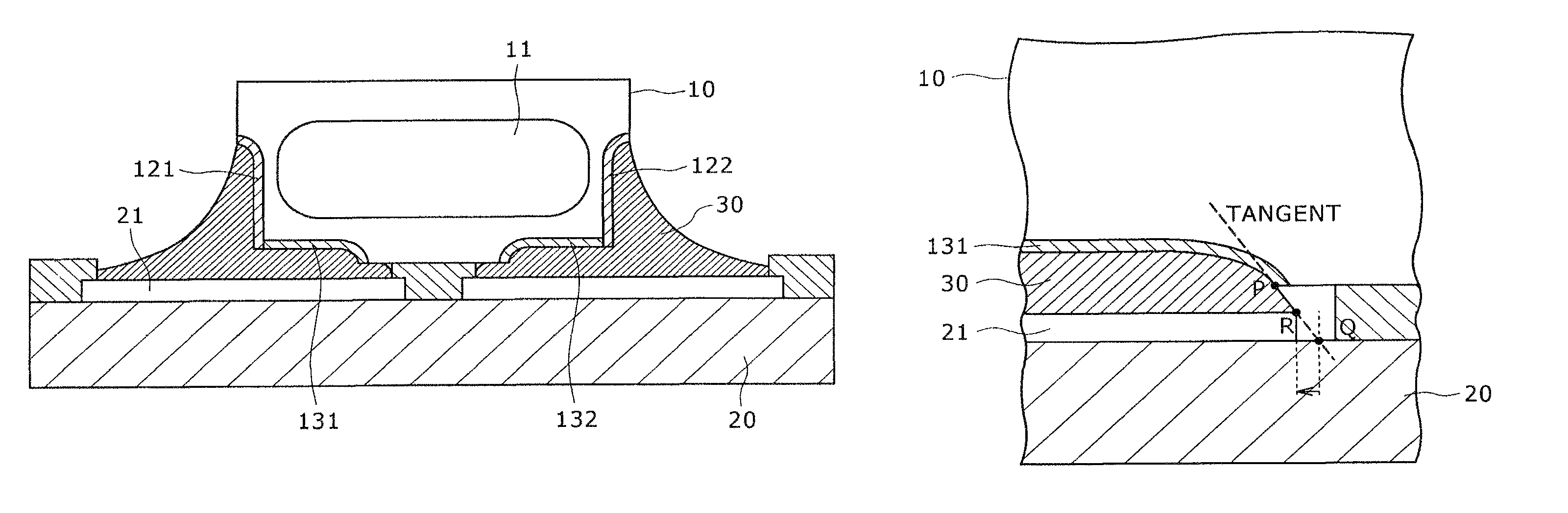 LED package and LED package mounting structure