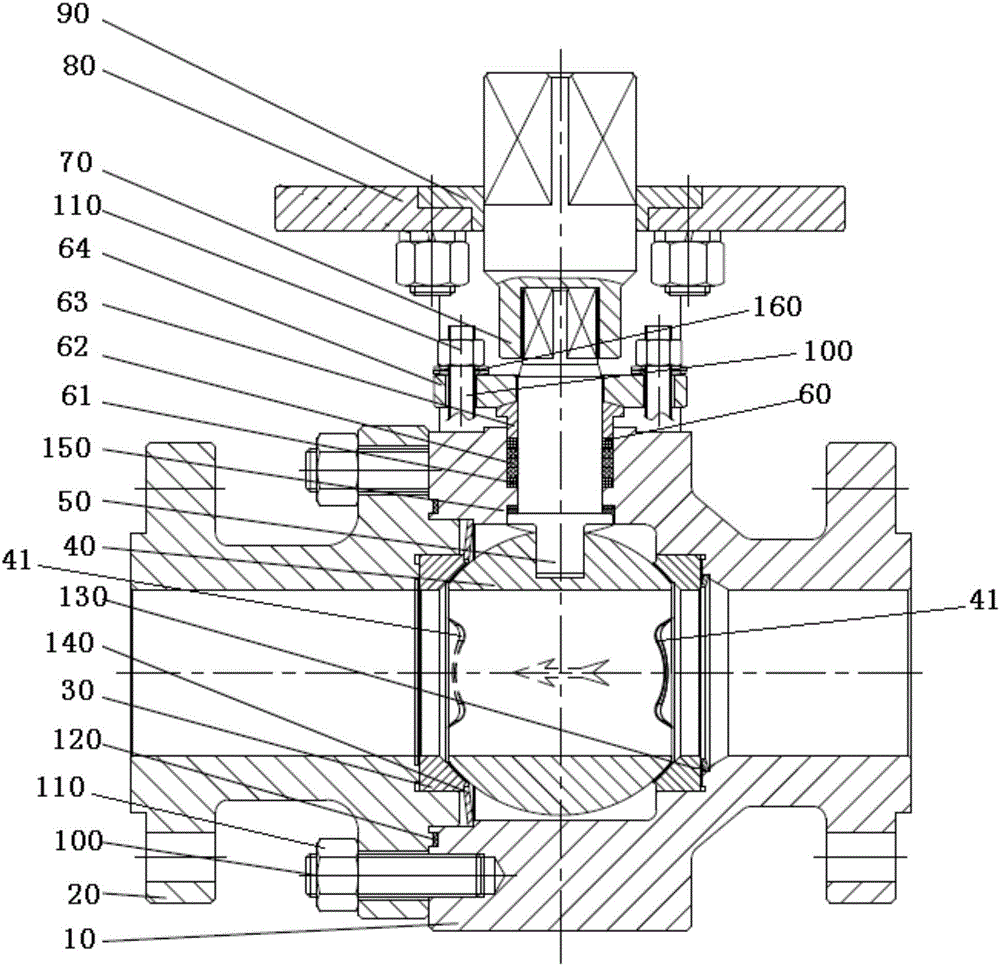 Wear-resistant high-temperature-resistant metal rigid seal ball valve