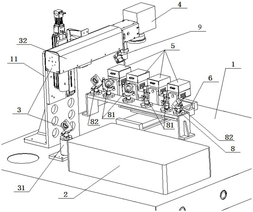 A beam-splitting laser multi-station time-sharing cutting machine and processing method