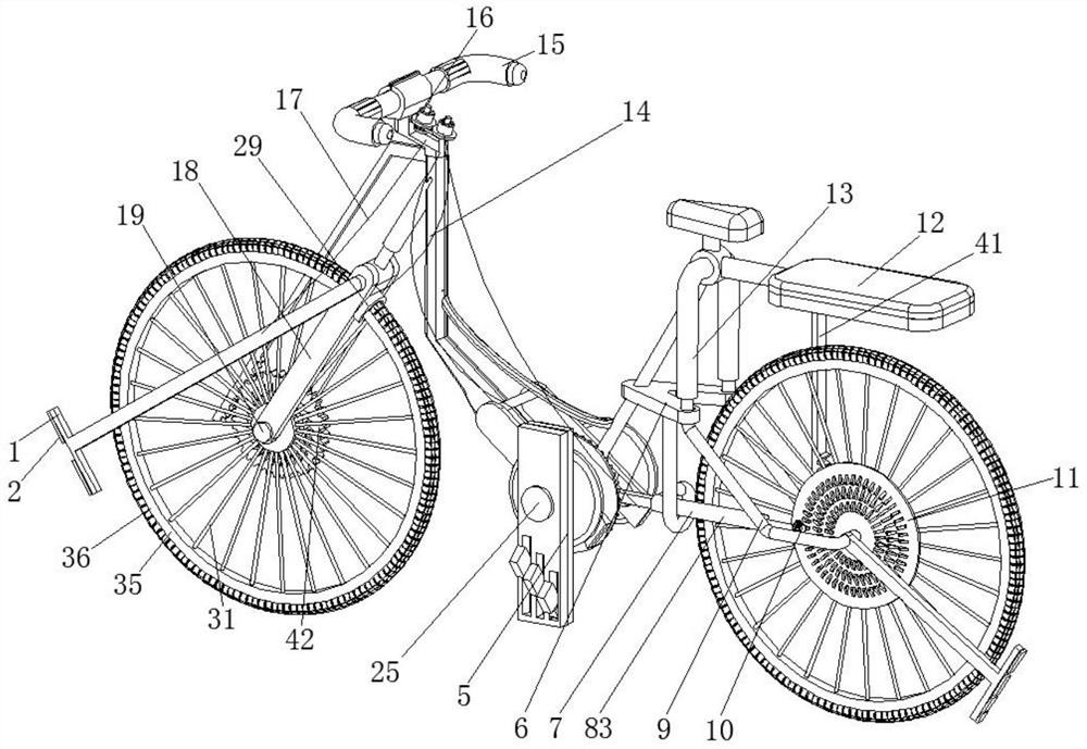 Split type cushioning bicycle tire