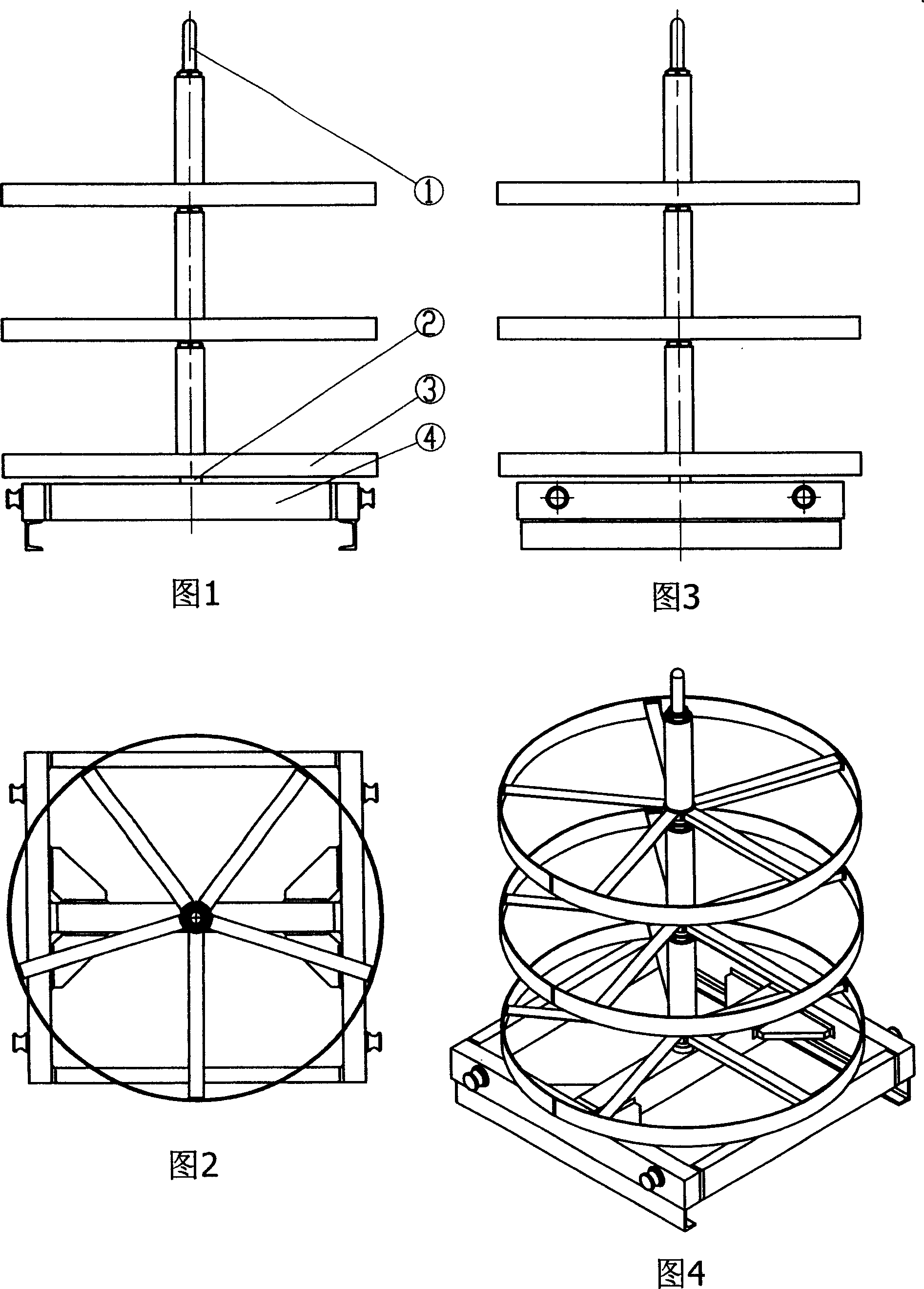 Multilayer independent rotating type manual reel