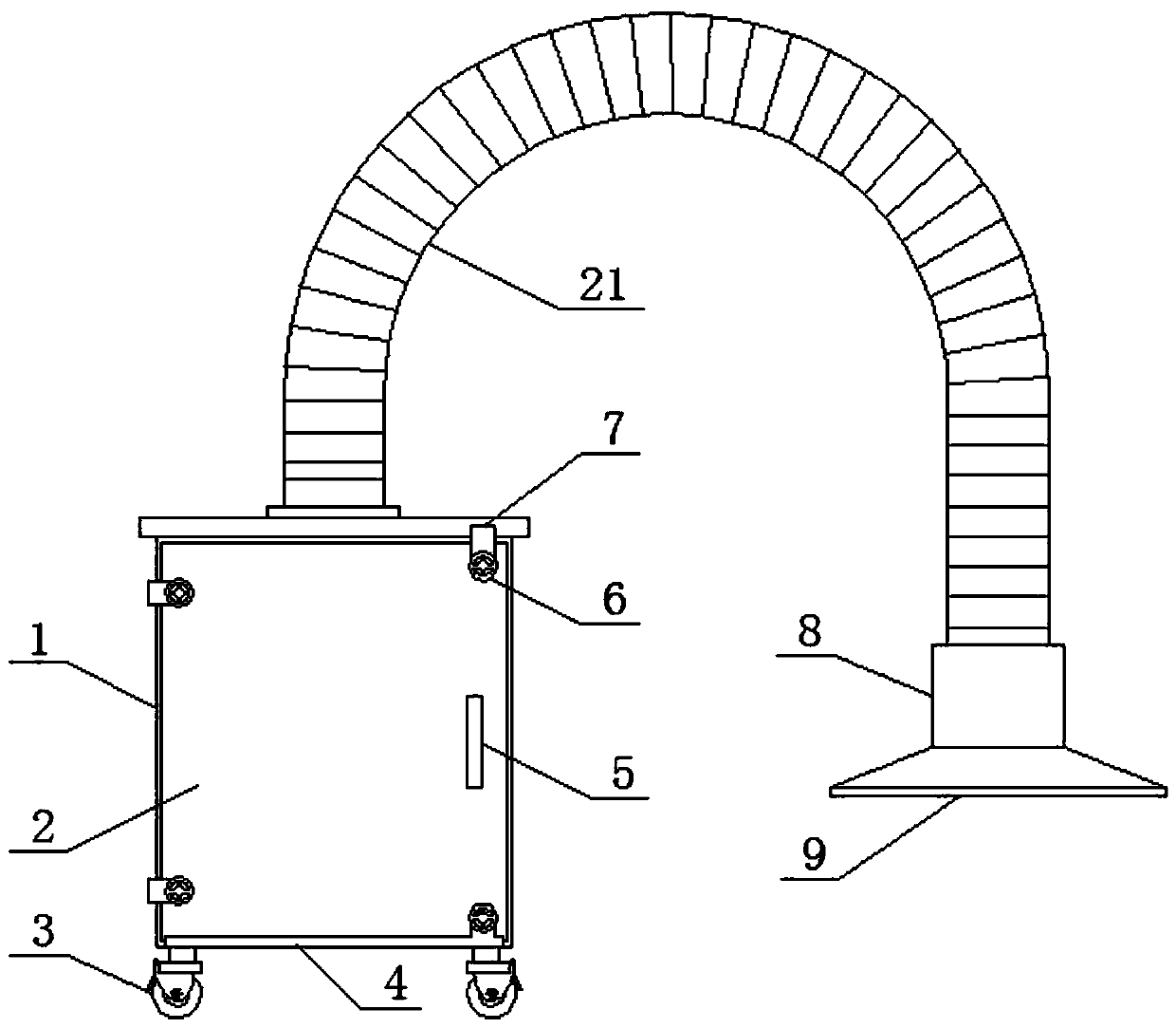 Industrial environment-friendly movable welding fume purification device