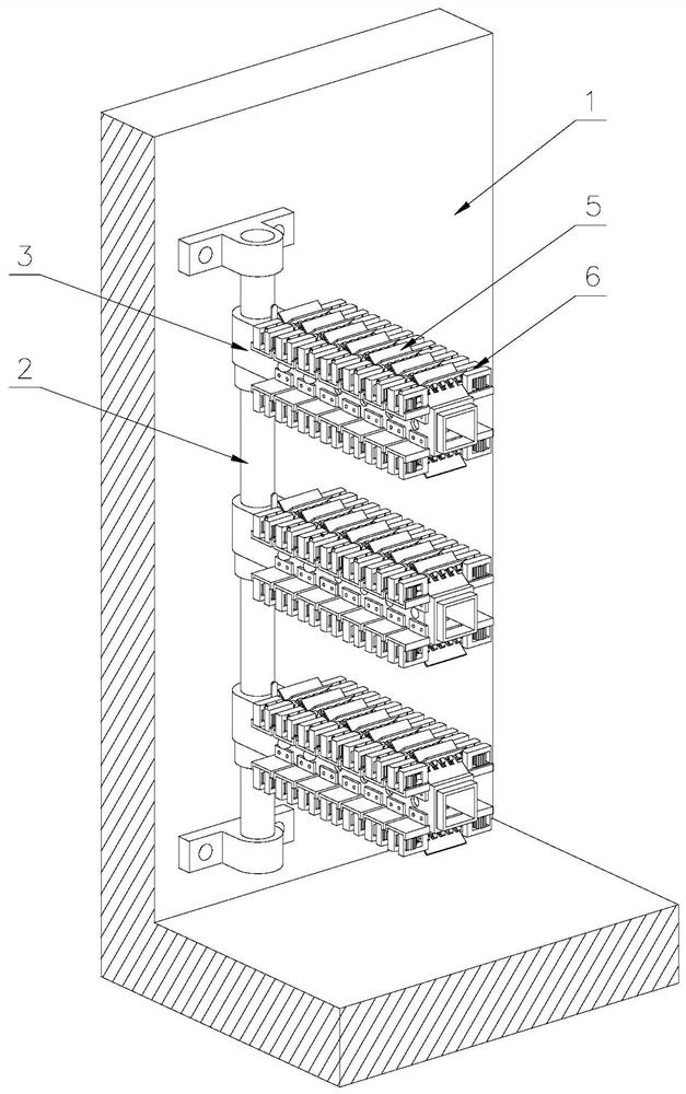 Cable fixing bracket for cable trench