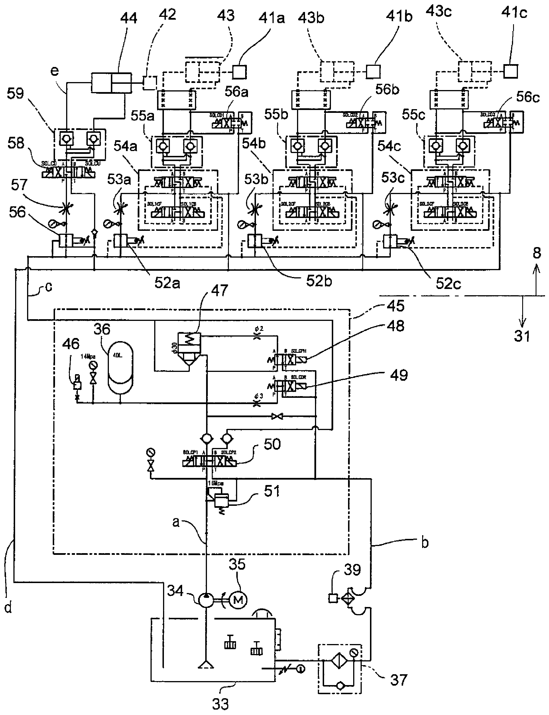 Electric die-casting machine with core-riving hydraulic unit