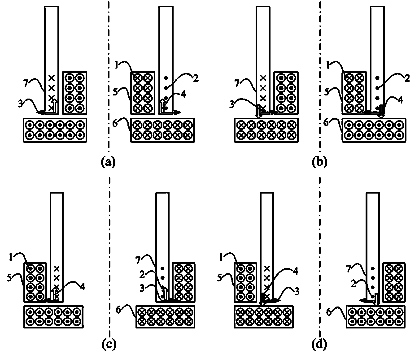 Method and device for electromagnetically forming metal pipe fitting in radial and axial loading mode