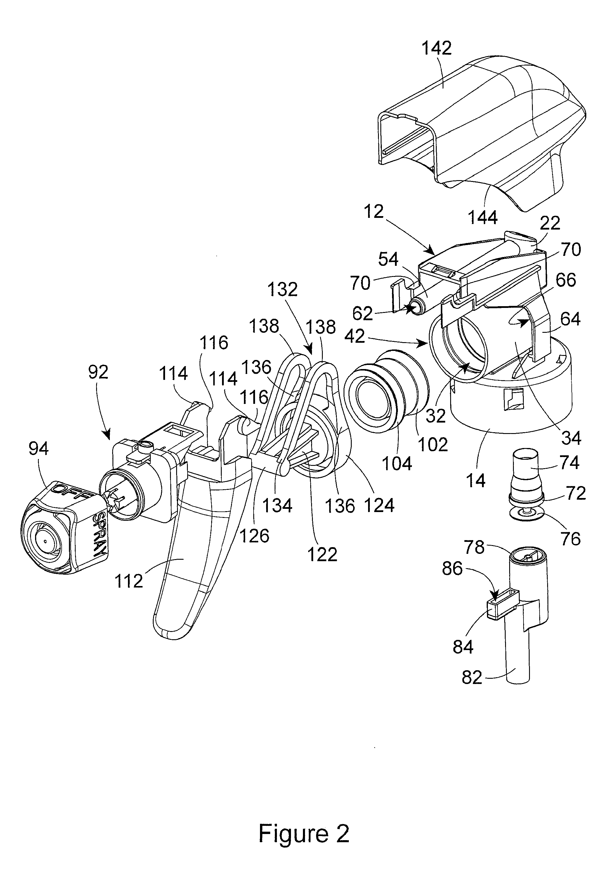 Trigger forward pivot limit for a trigger sprayer