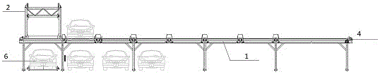 Lifting power system of double-layered lifting and transverse moving three-dimensional parking equipment