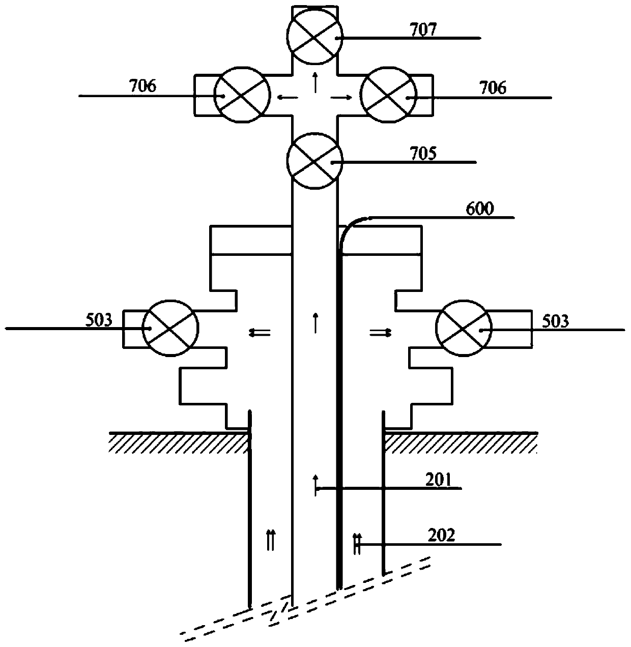 Gas well gas-liquid separating producing well completion pipe string