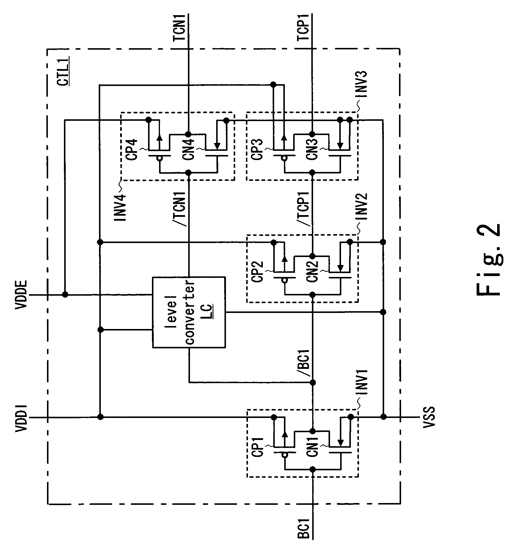 Power control circuit with reduced power consumption