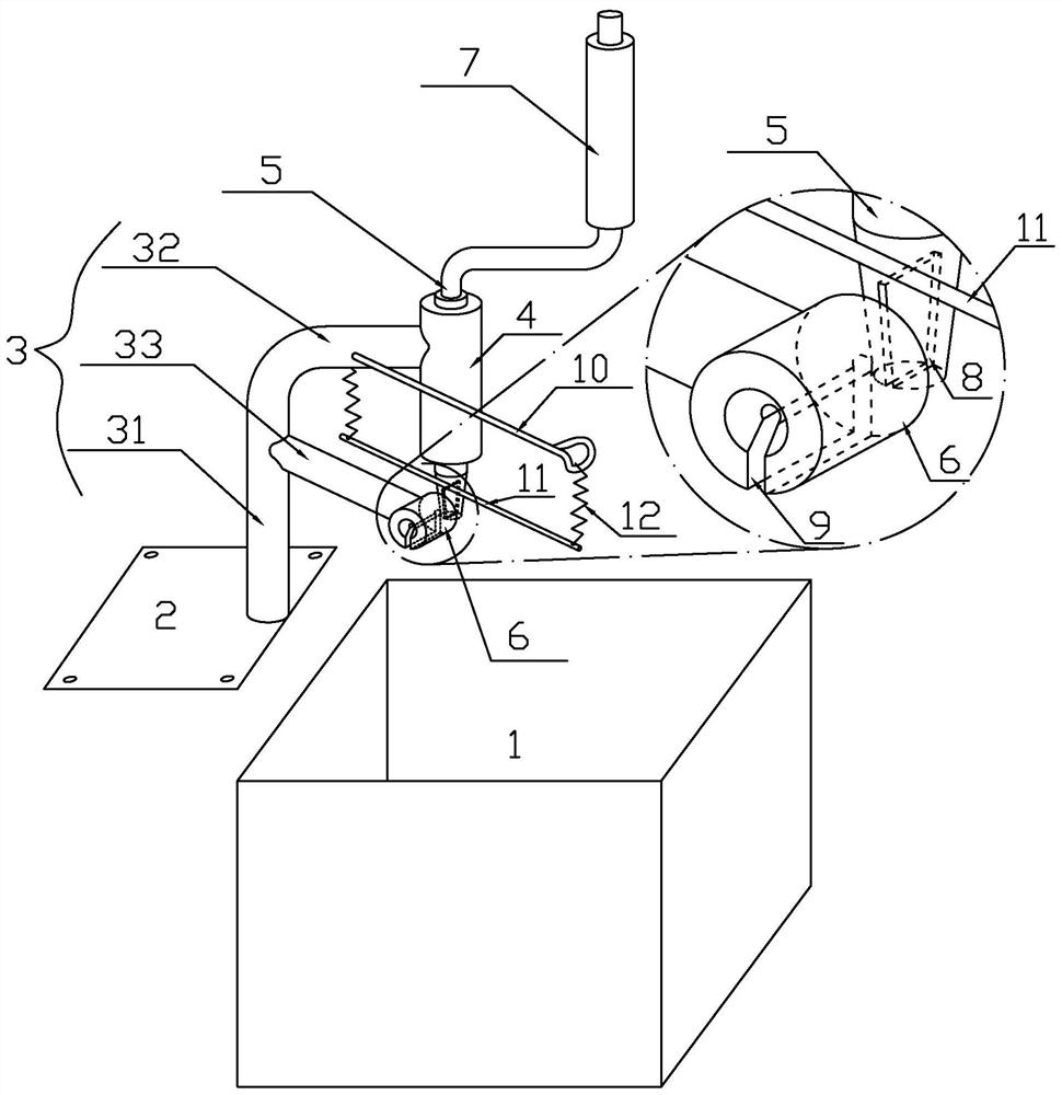 Anti-stab treatment device and treatment method for medical waste needles