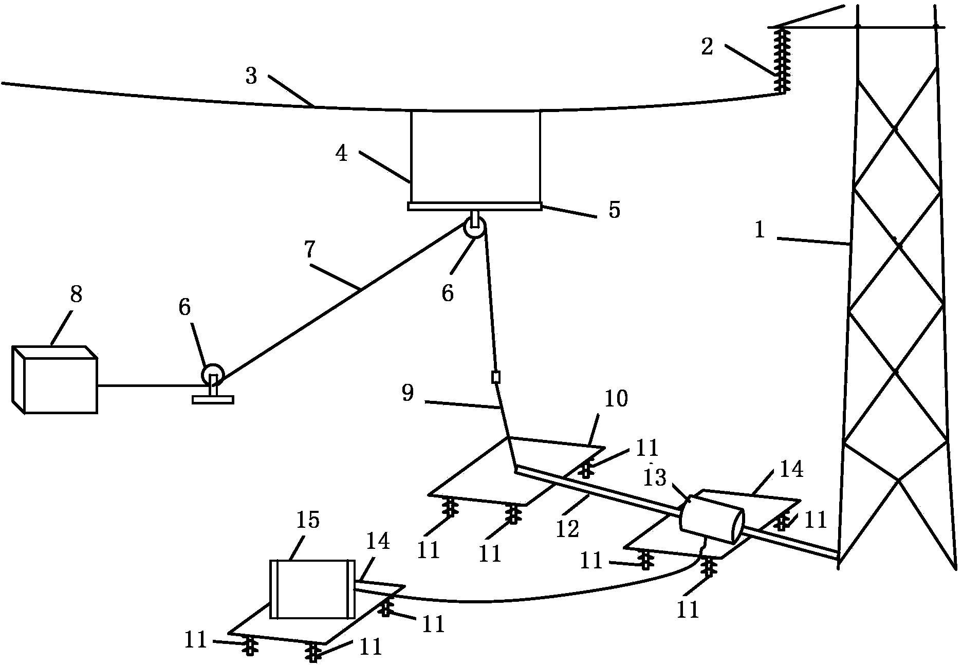 Single-phase instant artificial grounding short-circuit test system for power transmission line