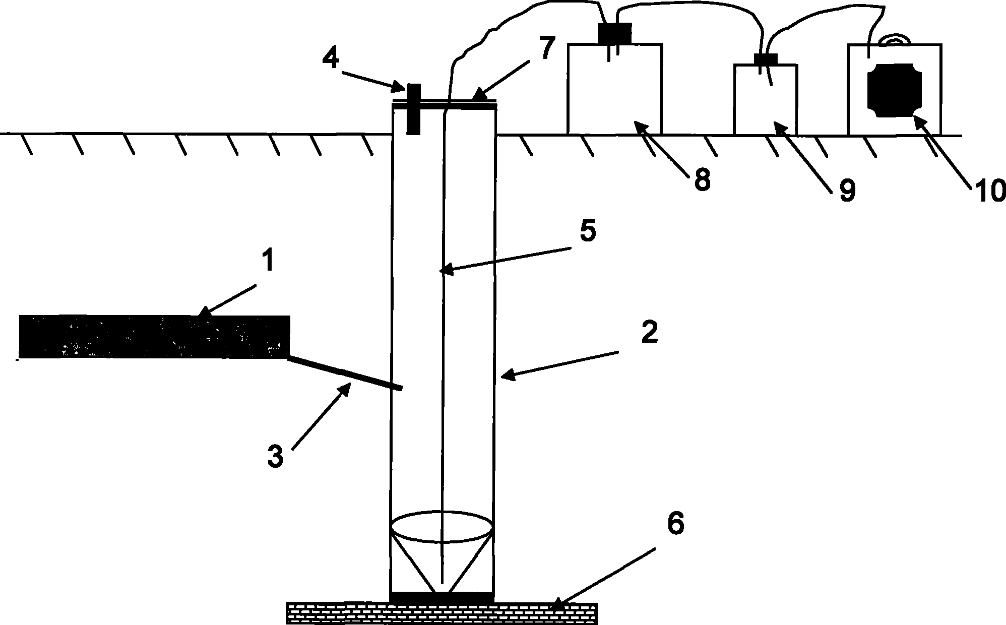 Natural state soil leachate collecting method