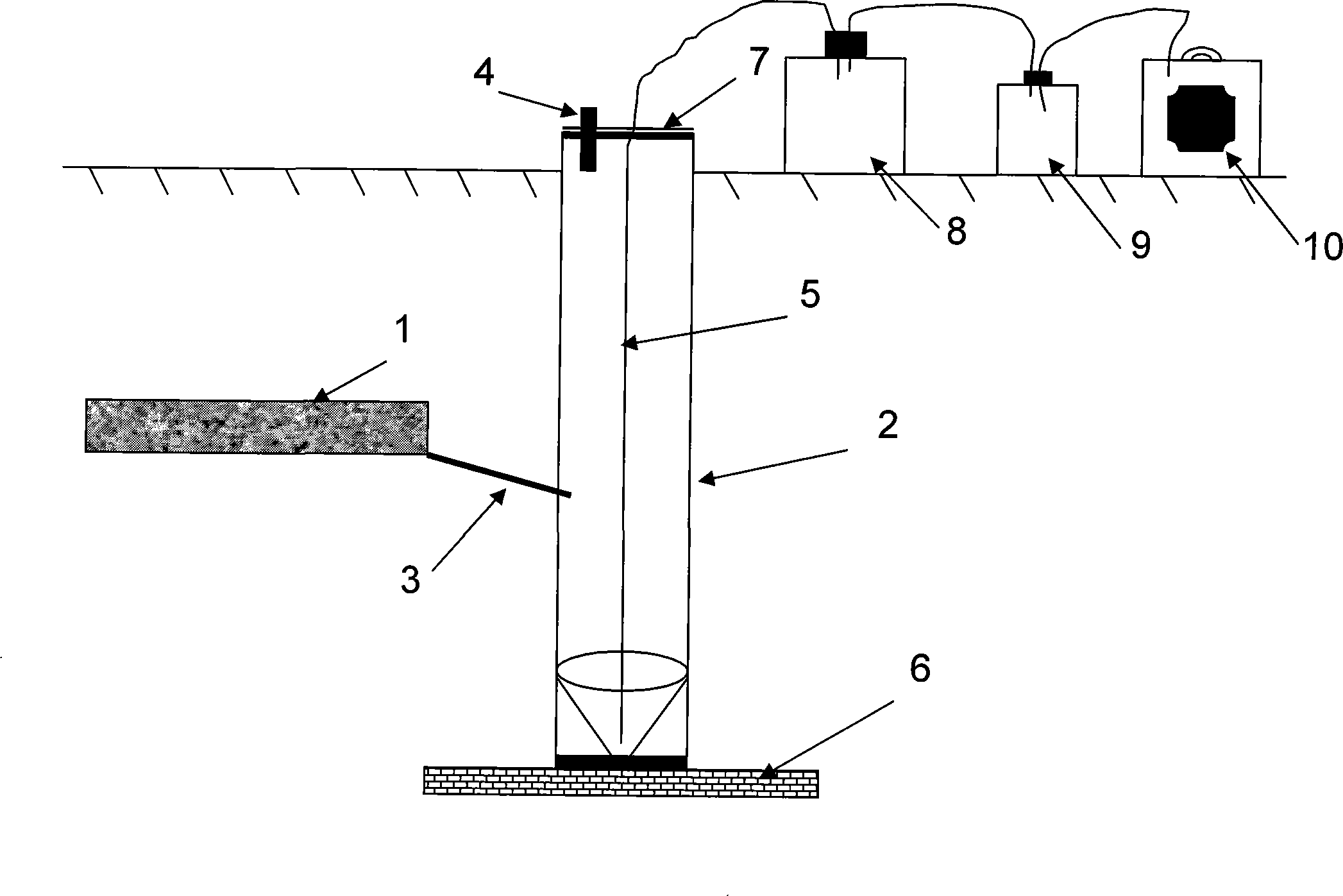 Natural state soil leachate collecting method