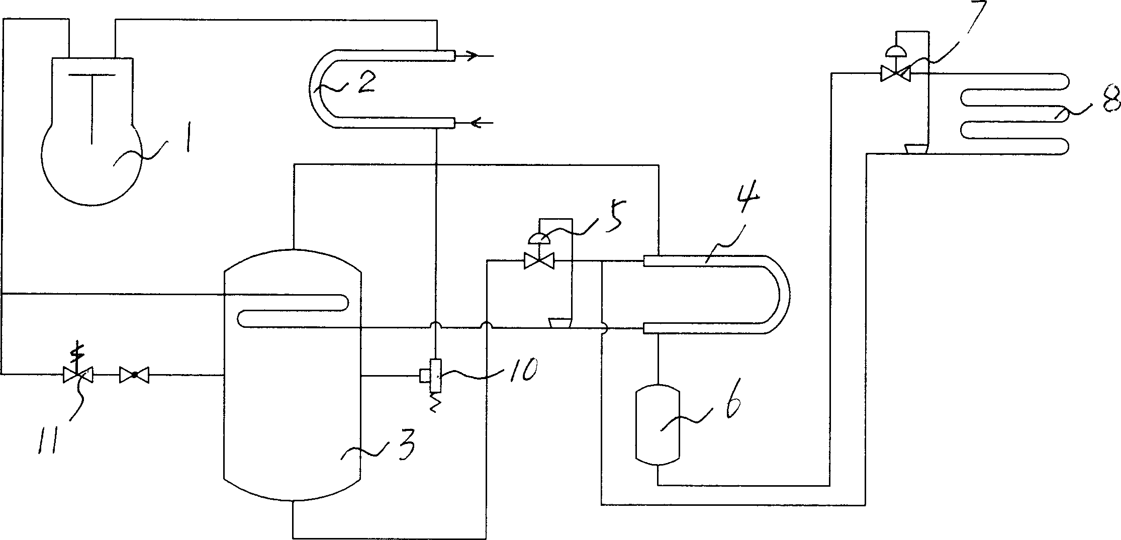 Automatic cascade type refrigerating and circulating system with unfixedly proportioned hybrid medium