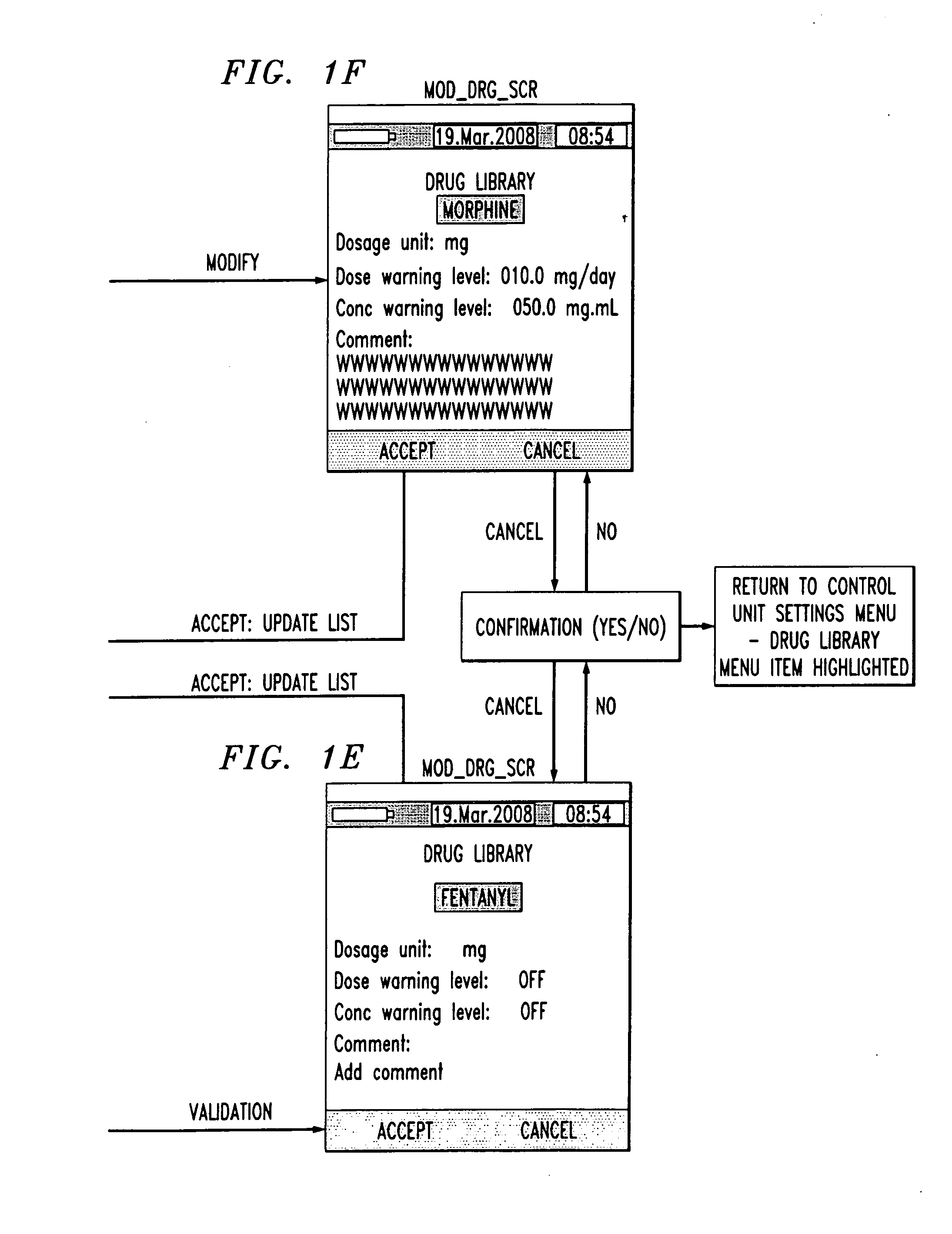 Drug component admixture library for a drug infusion delivery system