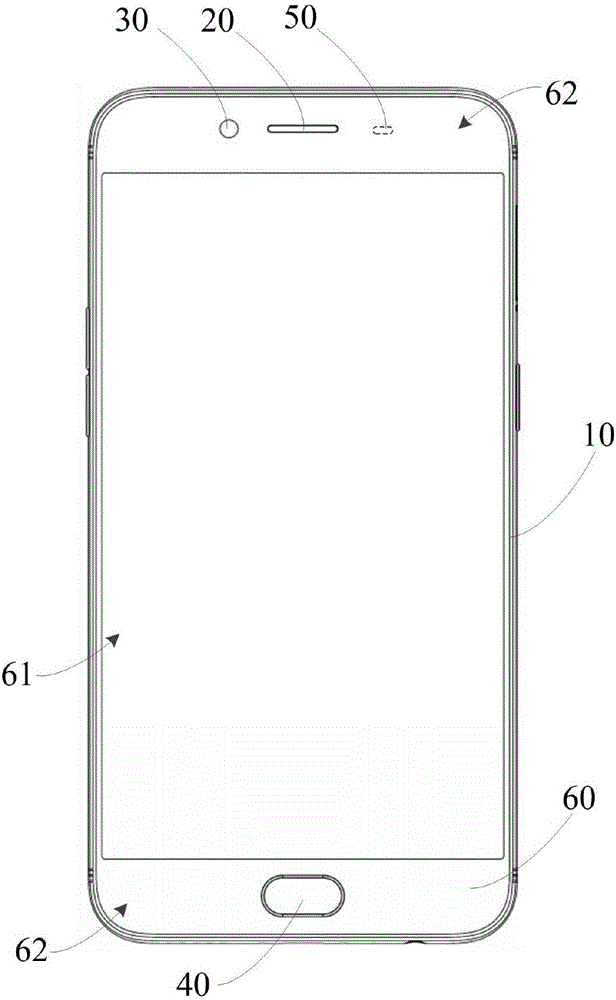 Sensor component and terminal