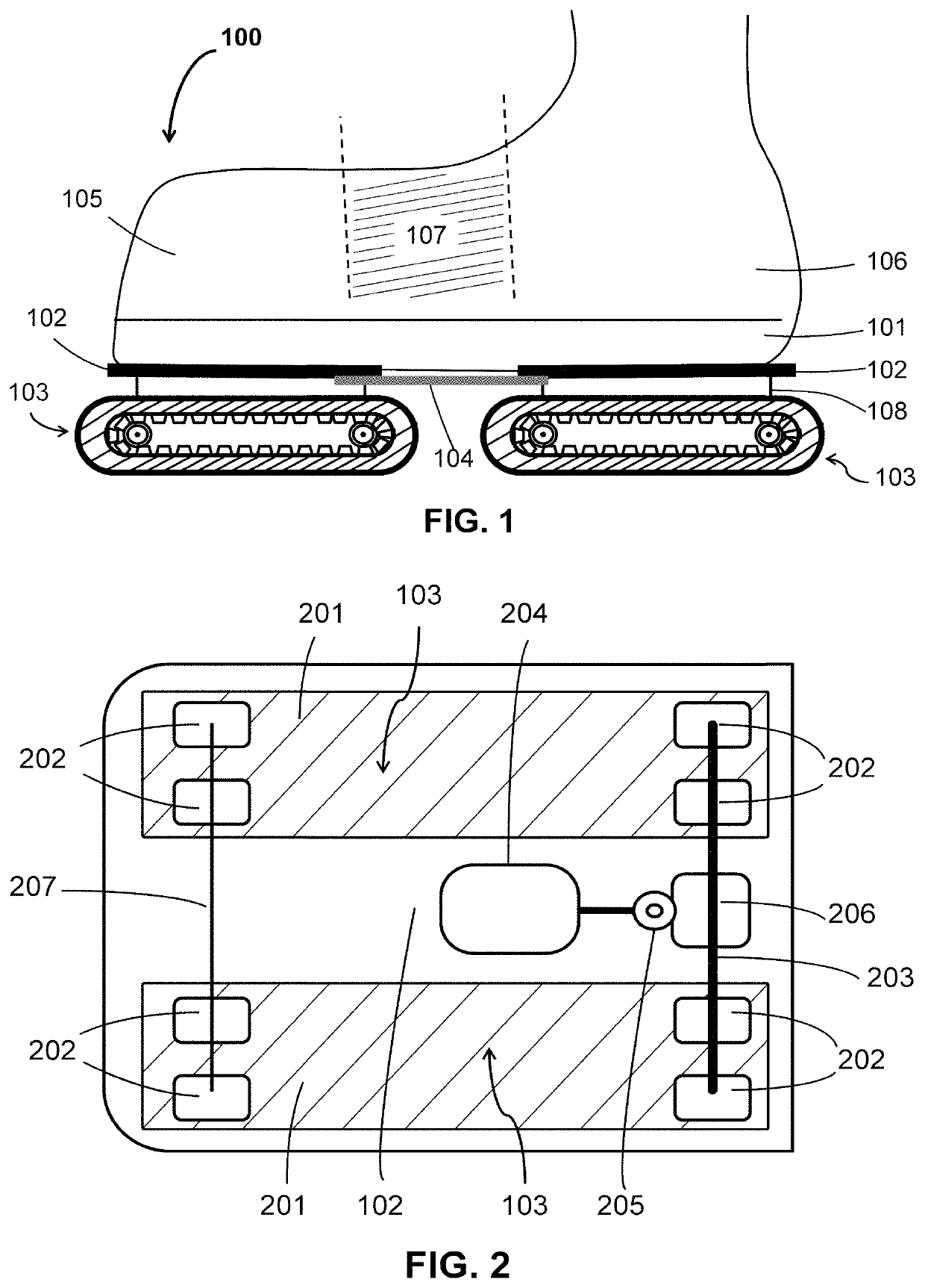 Motorized walking shoes