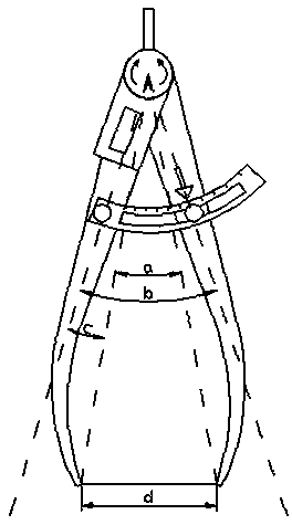 Direct-reading type calipers for measuring ovality of pipeline