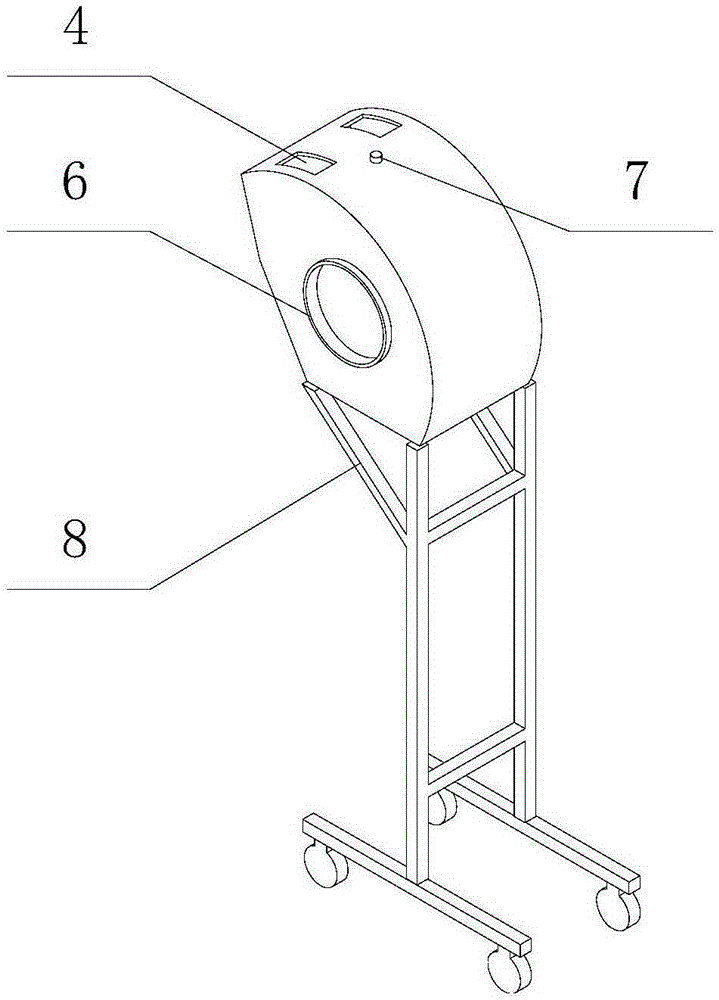 Mobile type protective cover of grinding wheel machine