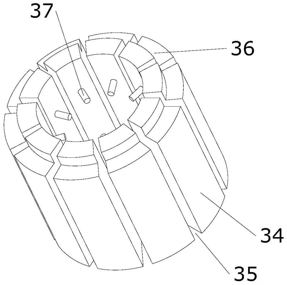 Large propeller mesopore loam core and casting fastening tool thereof