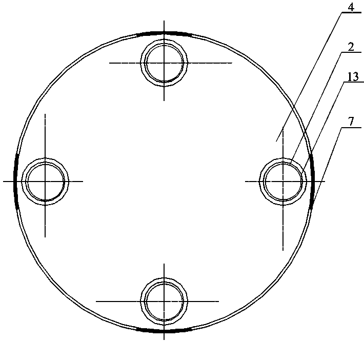 Collecting device of horizontal planetary ball mill