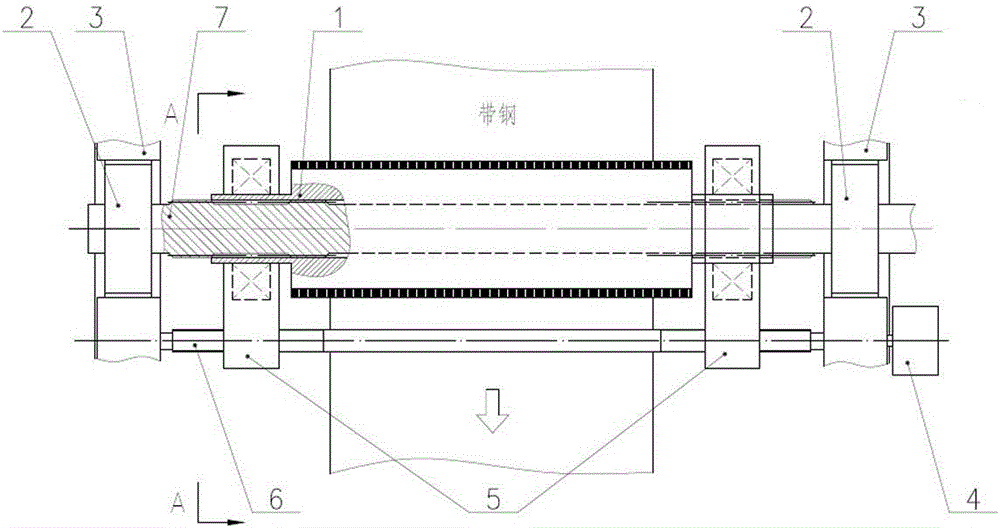 Brush roller with double bearing pedestals