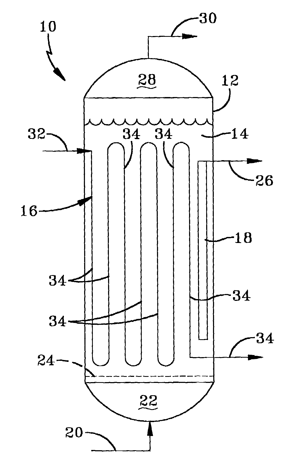 Increased heat exchange in two or three phase slurry