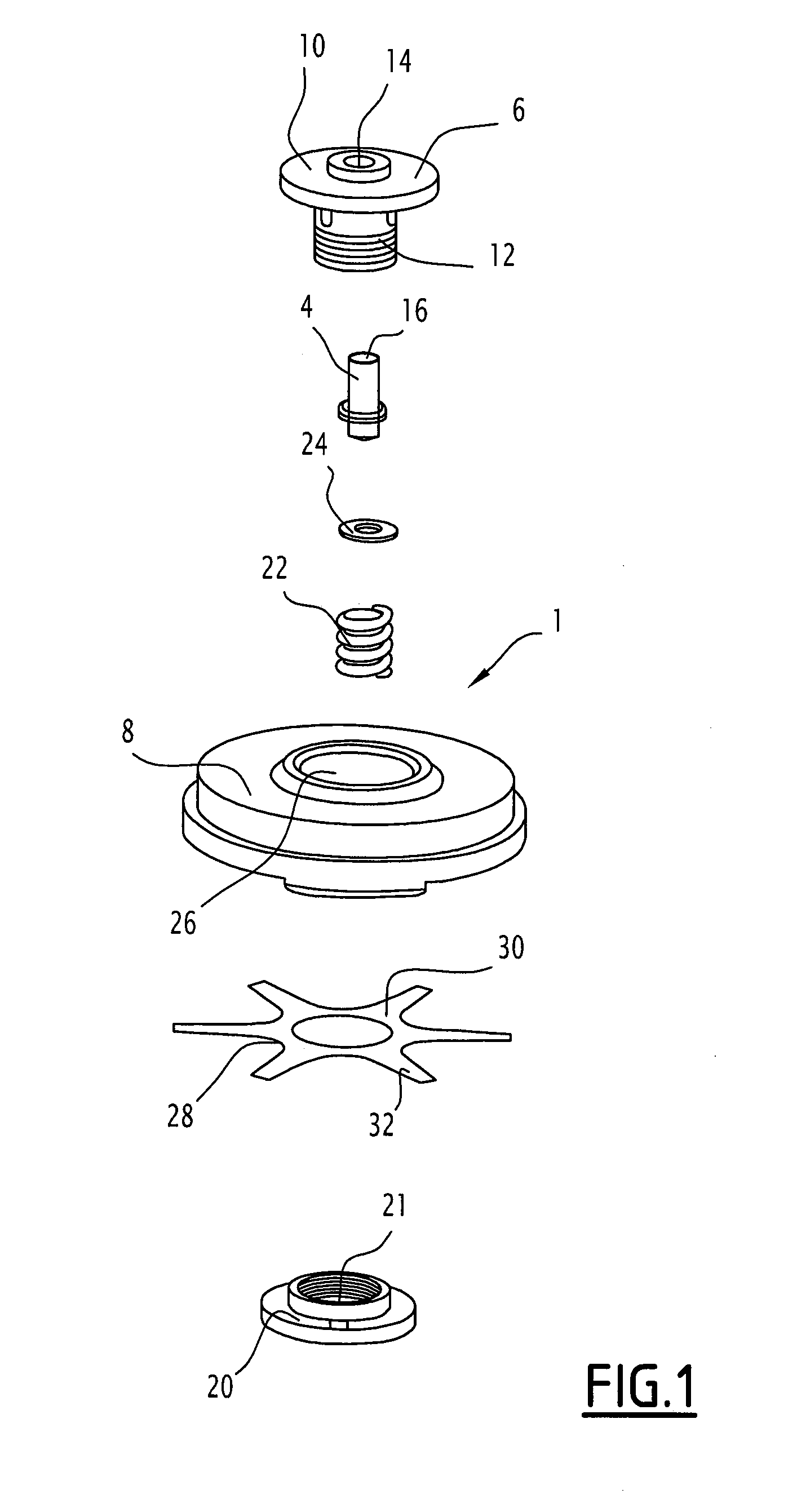 Valve assembly for damper between a lower chamber and a compensation chamber in the damper