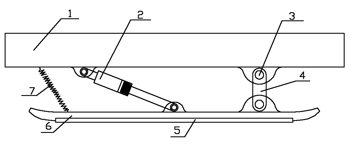 Automobile auxiliary brake-powered speed-reduction friction device and braking method thereof