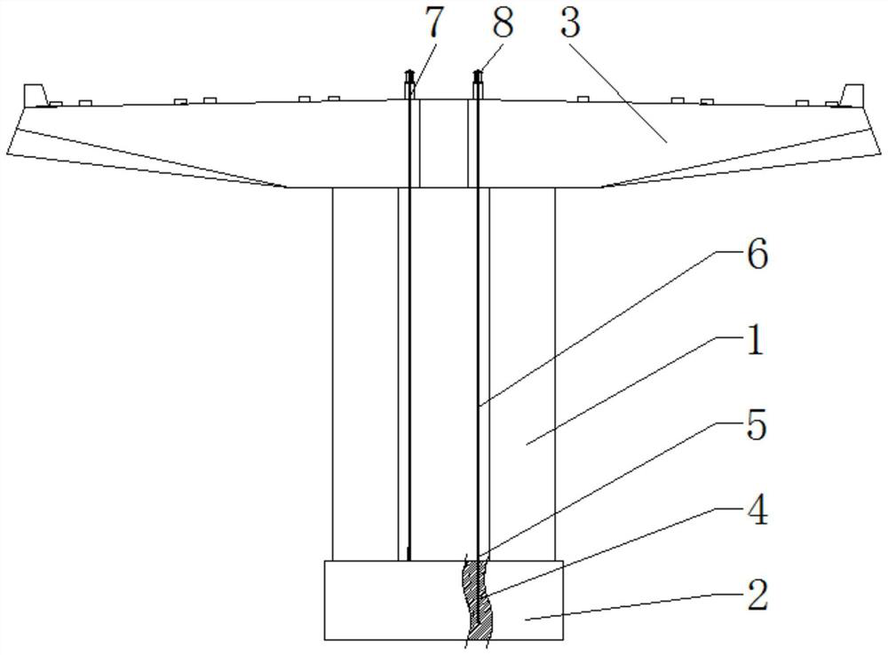 Assembly type bridge splicing bent cap mounting method and supporting structure