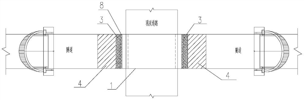 Novel bridge spanning structure between mountainous area tunnels and construction method thereof