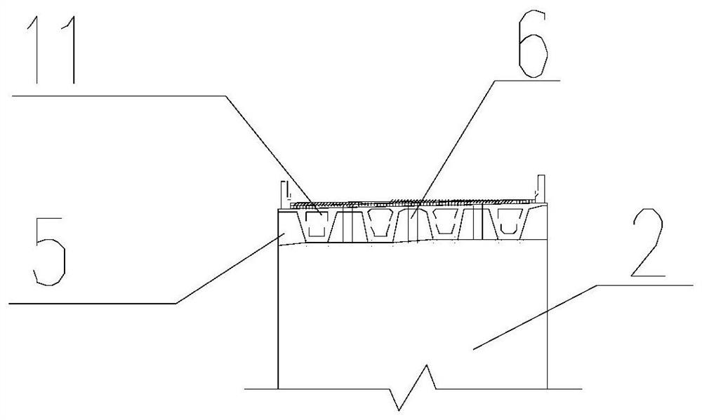 Novel bridge spanning structure between mountainous area tunnels and construction method thereof