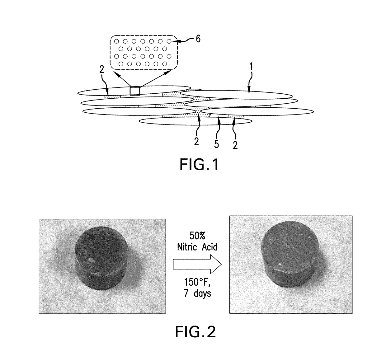 Acid resistant carbon composites, methods of manufacture, and articles formed thereof