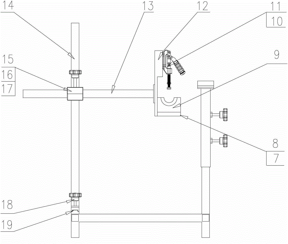 Correction equipment for liquid collecting pipe of air conditioning condenser