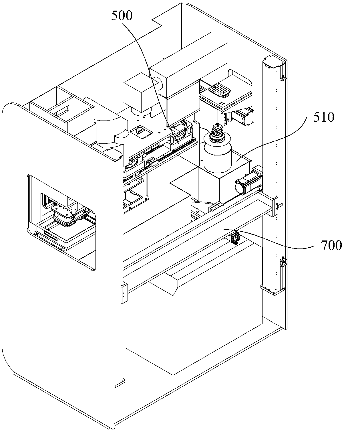 Integrated invisible tooth correcting device production equipment