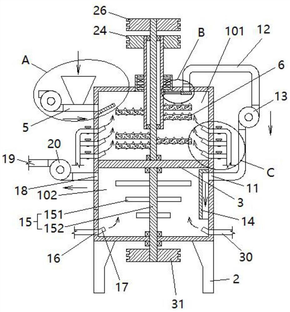 Mixing and crushing integrated machine for producing and manufacturing wettable powder