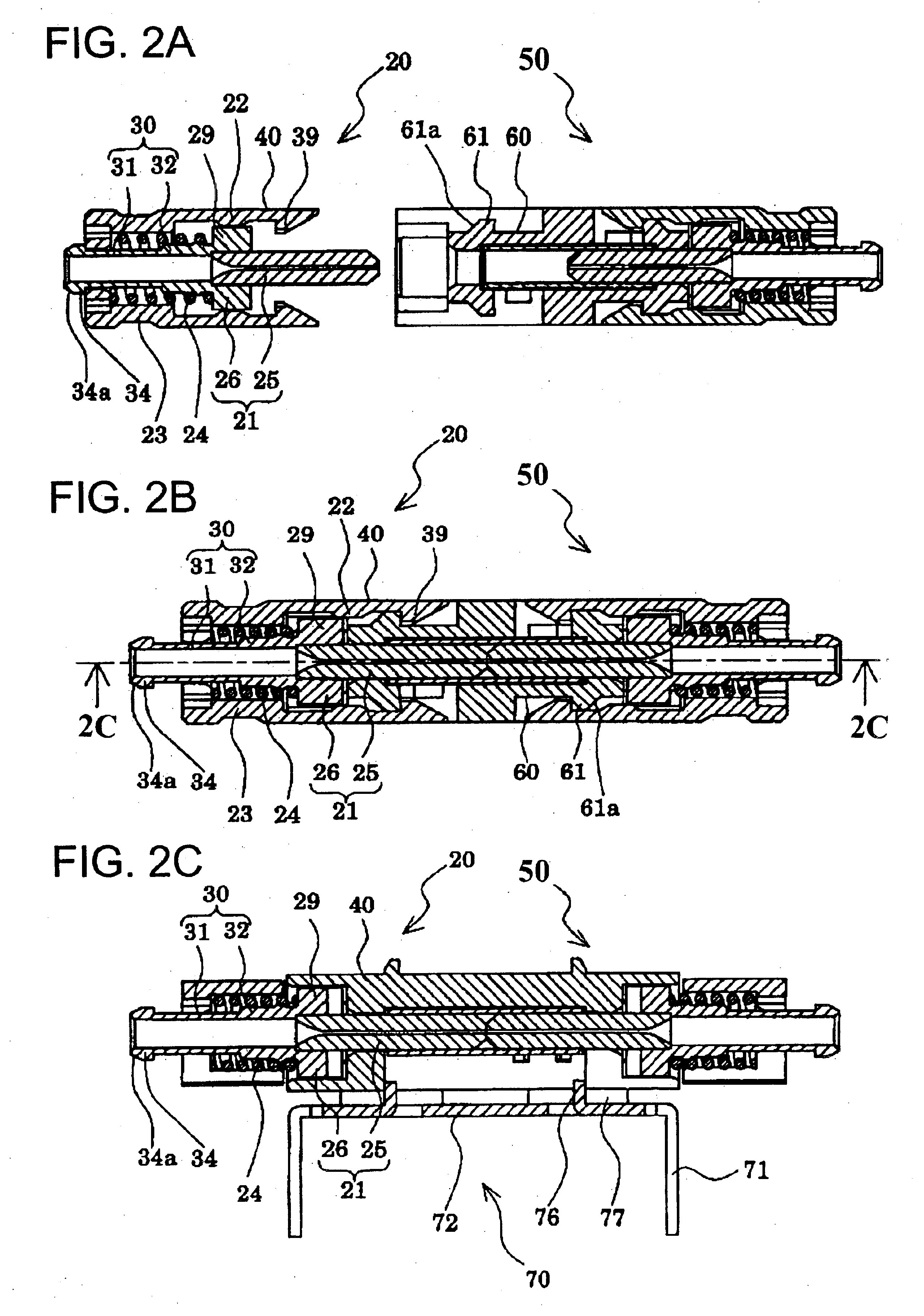 Optical connector plug, optical connector adapter and optical connector