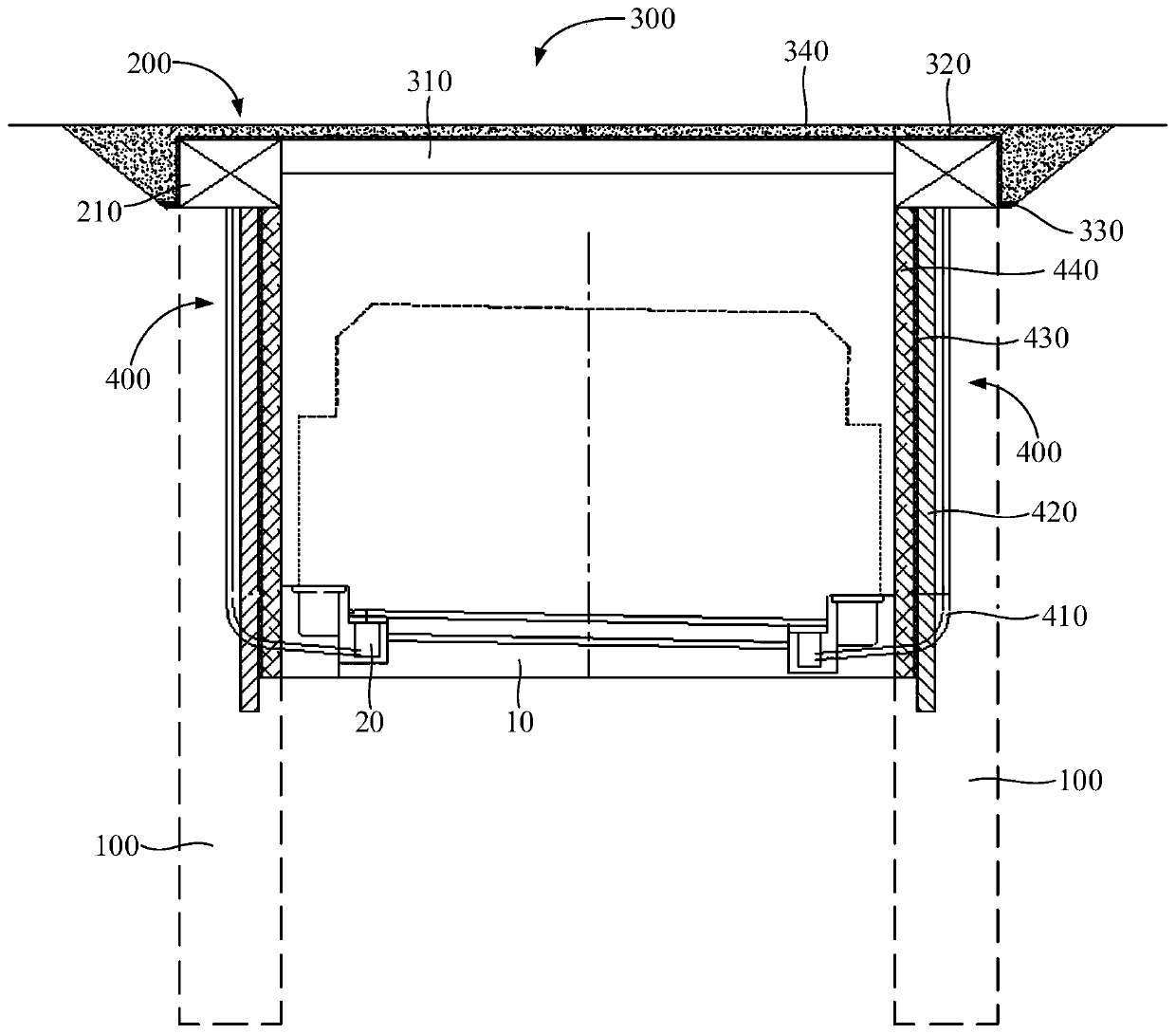 Waterproof structure and waterproof method for tunnel