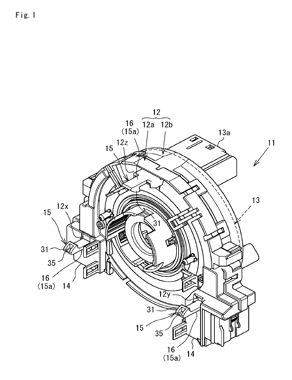 Rotary connector and fixing structure of rotary connector