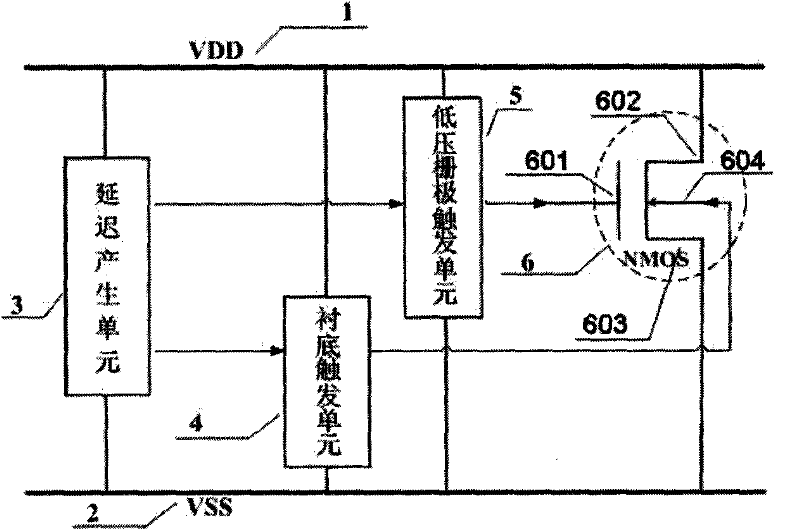 Dual-channel electrostatic discharge protecting circuit based on RC-triggering