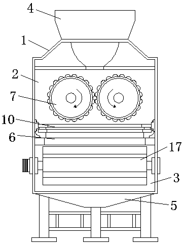 Crushing roller structure of filter cake dryer