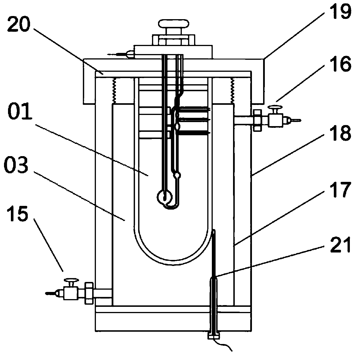 Kinematic viscosity measuring device and using method thereof