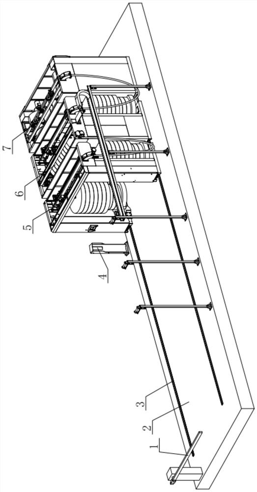 Length compact type automatic car washing device and car washing mode thereof