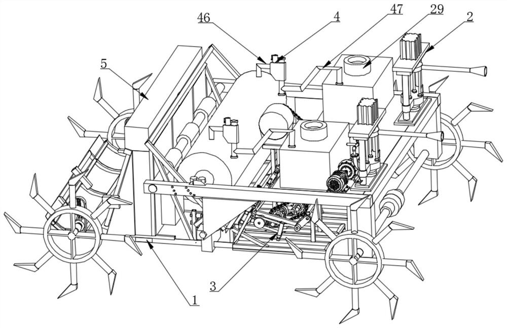 Machine-transplanted rice seedling light and simplified fertilizing device