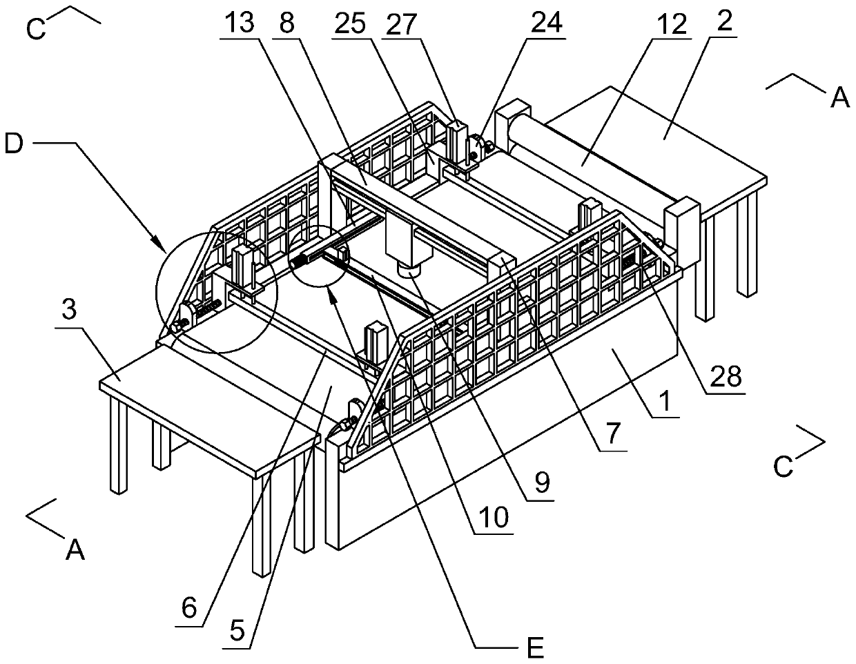 Automatic cutting machine for non-woven fabric